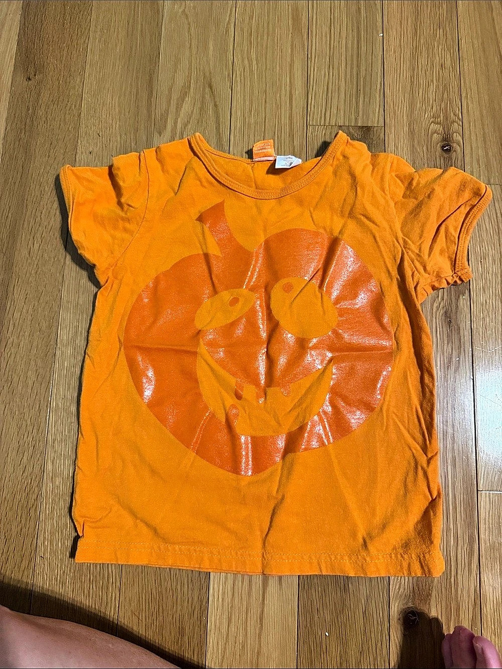Target Pumpkin Graphic Tee Girls Size 6/6X Orange